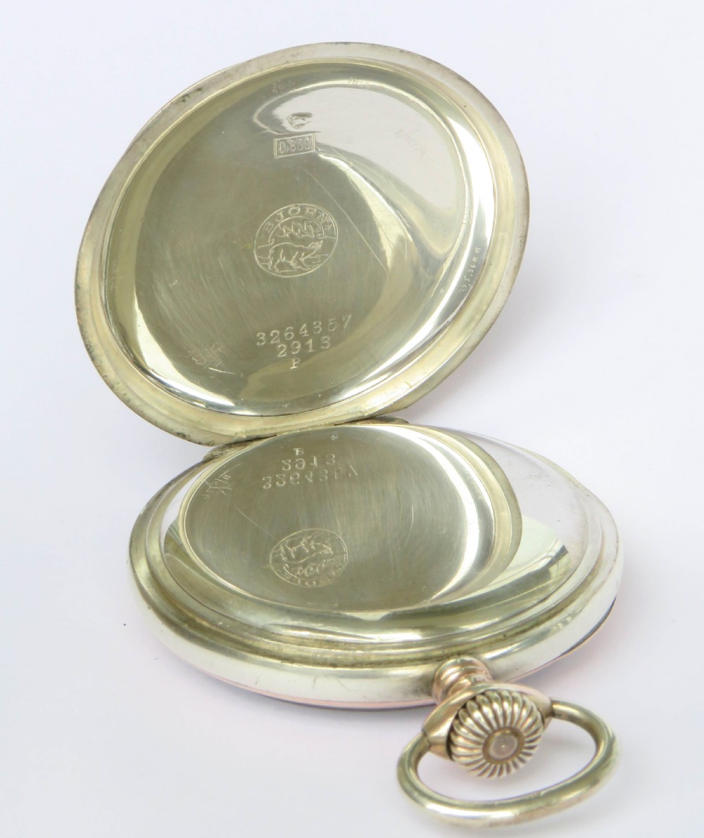 Antique Zenith Björn silver galonne pocket watch View III