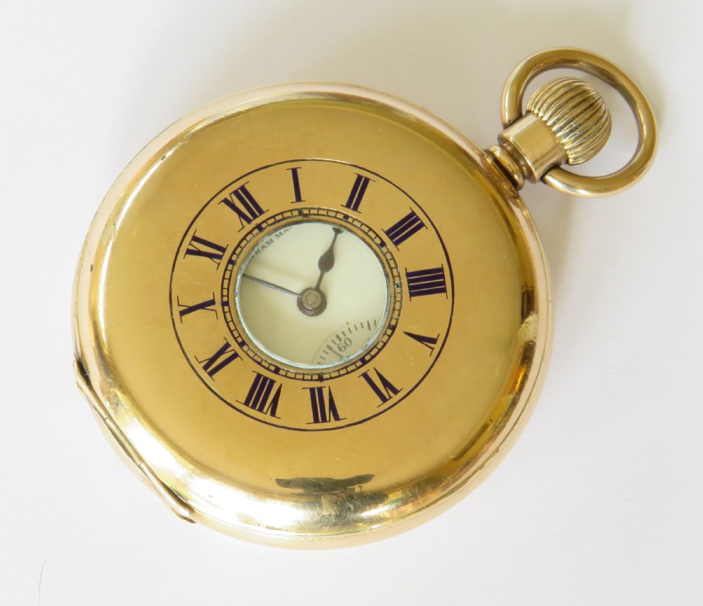 Antique Waltham half hunter pocket watch, 1898