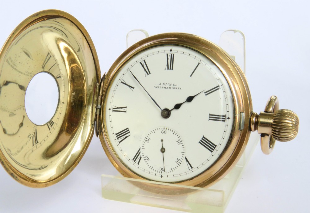 Antique Waltham half hunter pocket watch, 1898 View III