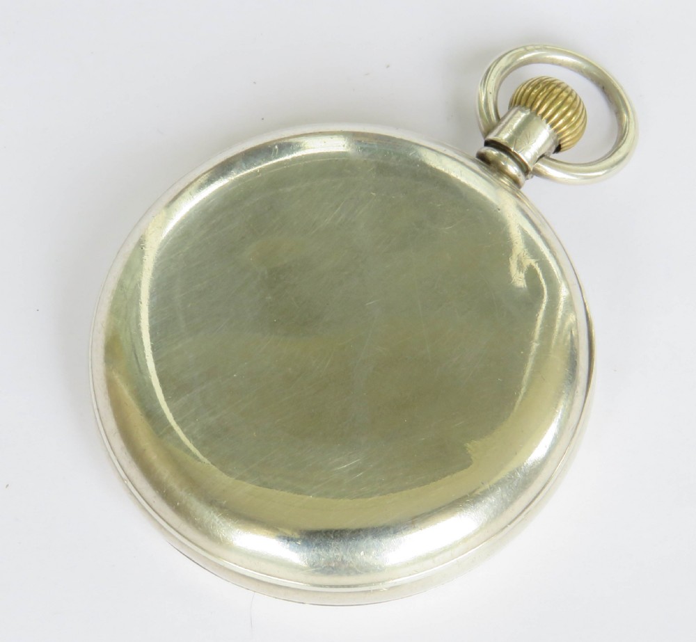 1931 silver Derrick pocket watch with chain View VII