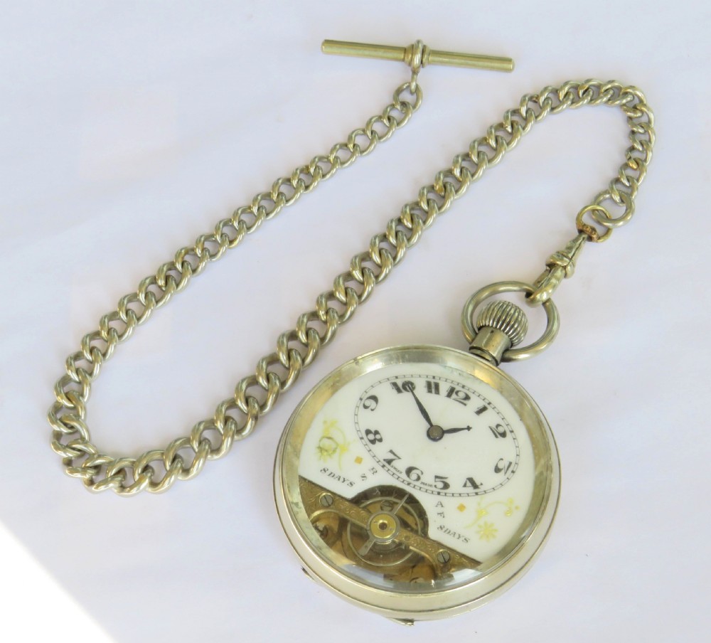 Antique Hebdomas pocket watch and chain View II