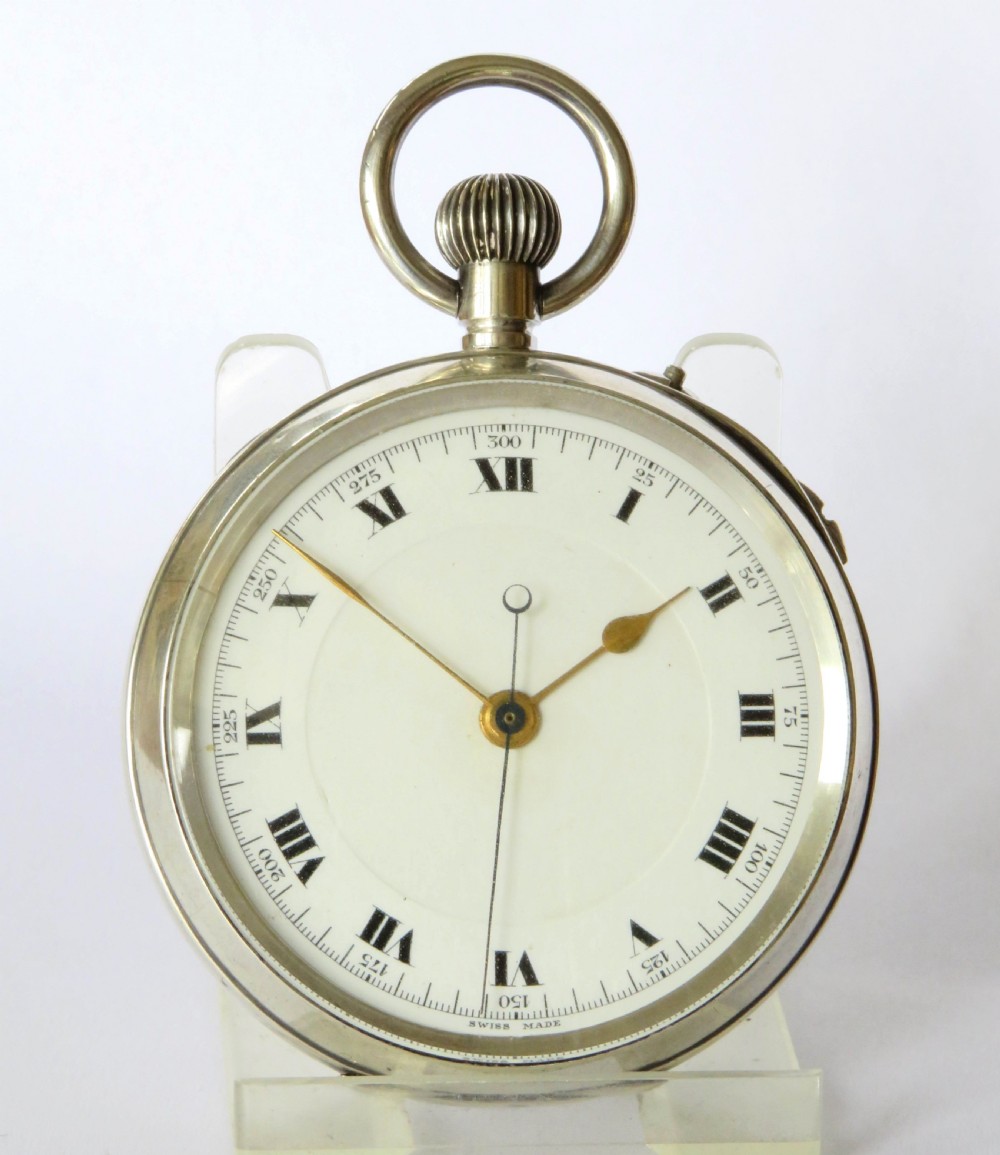 Antique silver chrono pocket watch, Bloomsbury School View II