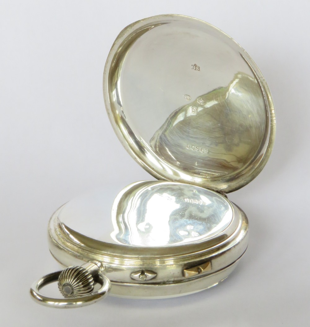 Antique silver chrono pocket watch, Bloomsbury School View III