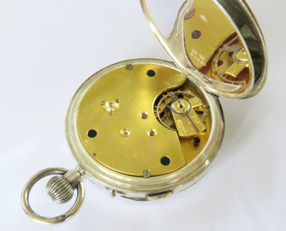Antique silver chrono pocket watch, Bloomsbury School View IV