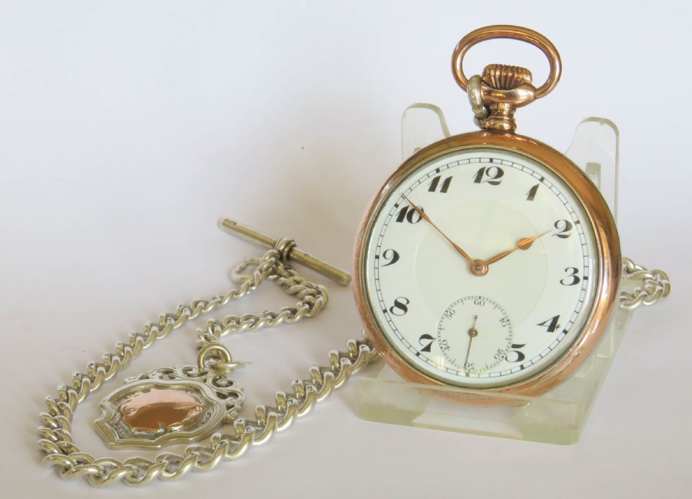 1920s Junghans silver pocket watch and chain