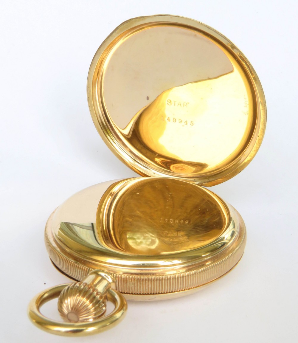Antique Waltham half hunter pocket watch, 1903 View III