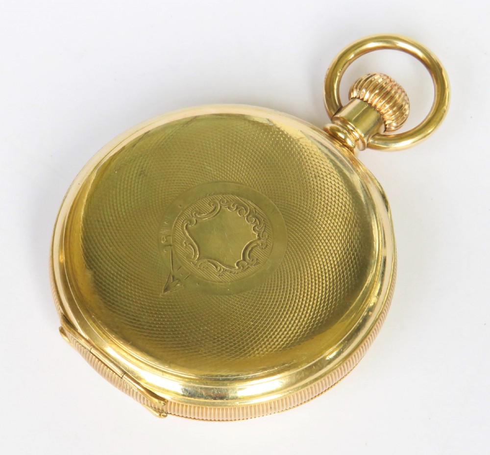 Antique Waltham half hunter pocket watch, 1903 View V