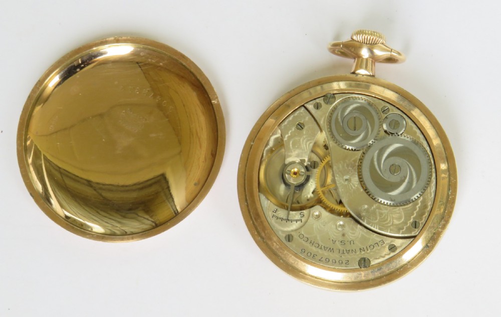 Antique Elgin pocket watch, 1924 View III