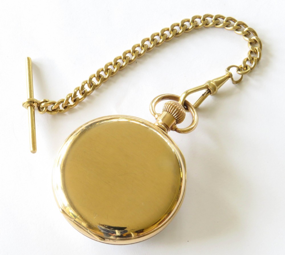 Antique 1927 Waltham pocket watch and chain View V