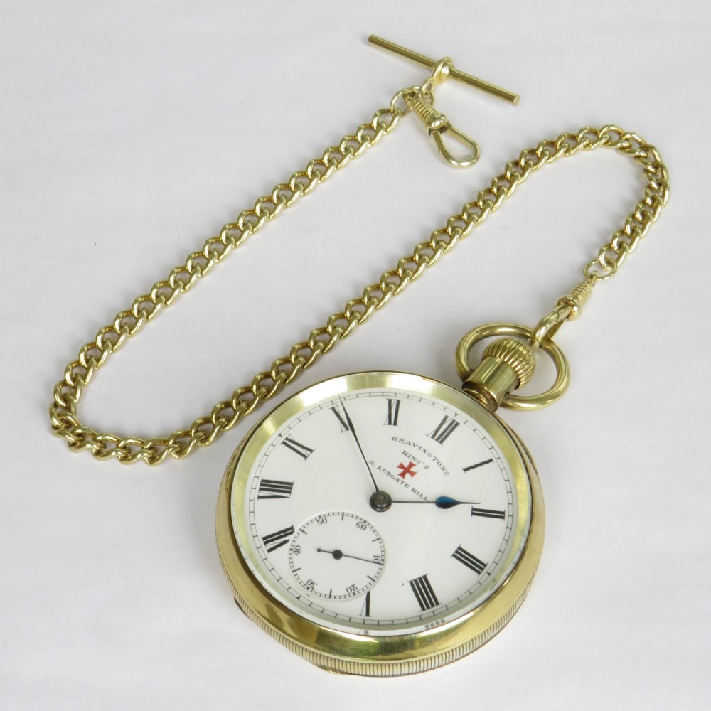 Silver gilt William Ehrhardt pocket watch & chain View II