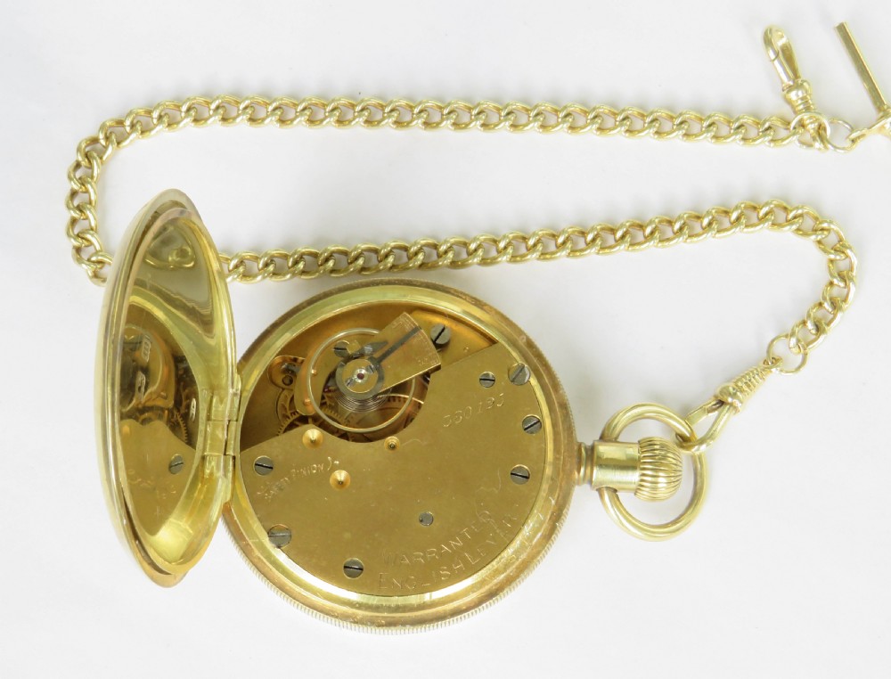 Silver gilt William Ehrhardt pocket watch & chain View IV
