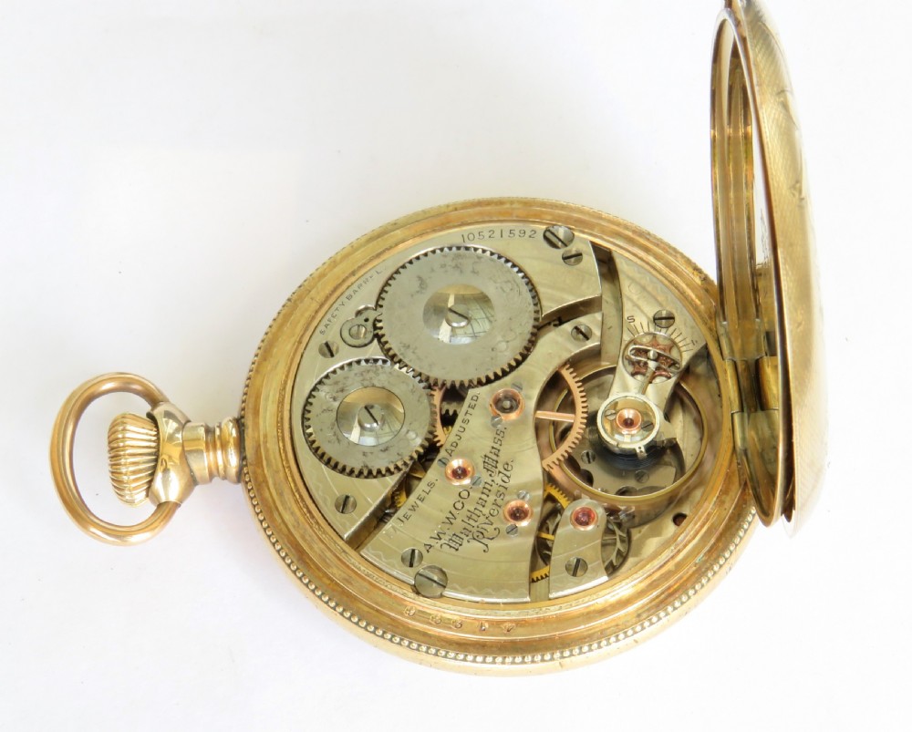 Antique Waltham Riverside full hunter pocket watch View V