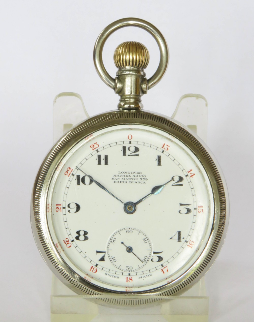 Antique Longines pocket watch, 1923 View II