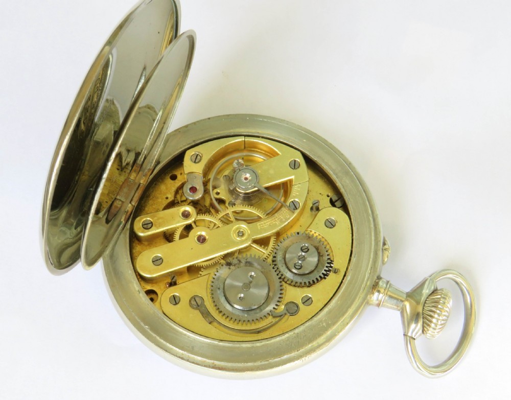 Antique 24 hour French railway regulator watch View V