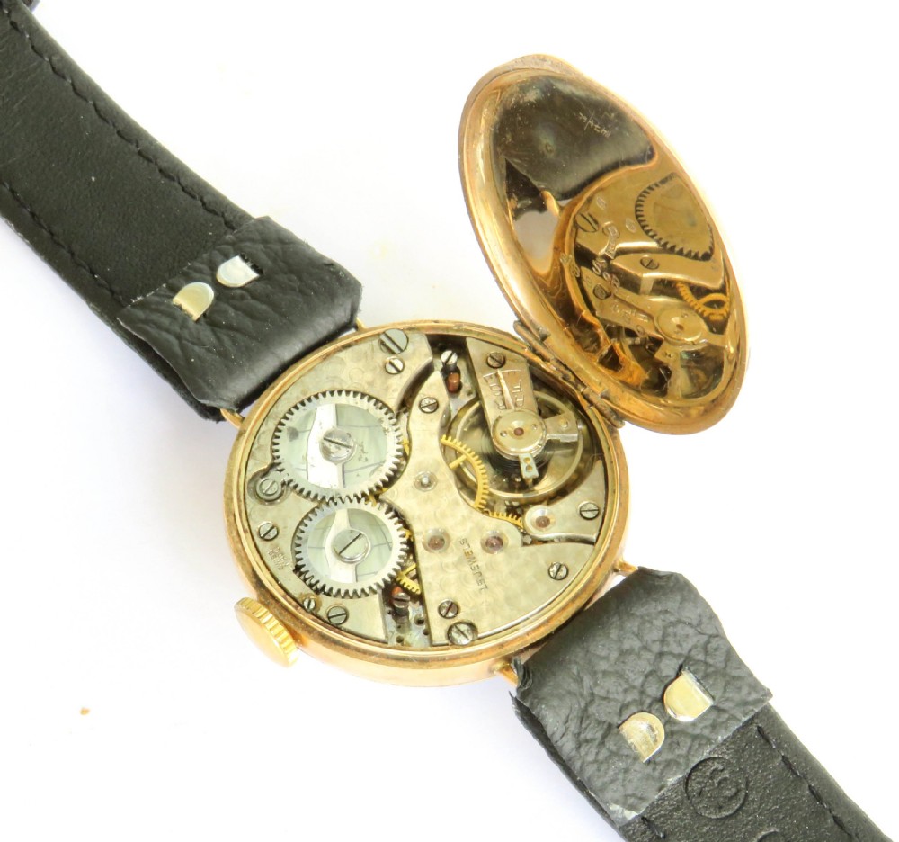 Antique 9ct gold wrist watch, 1924 View III