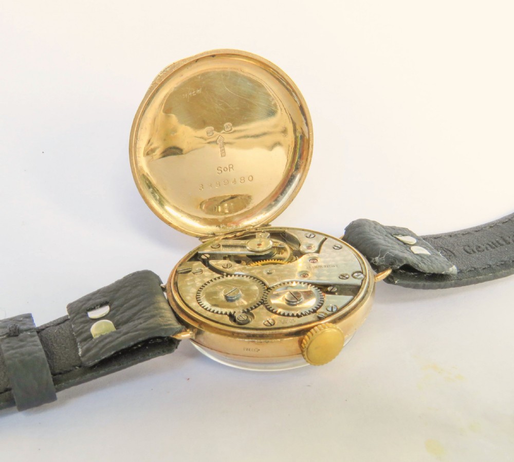 Antique 9ct gold wrist watch, 1924 View IV