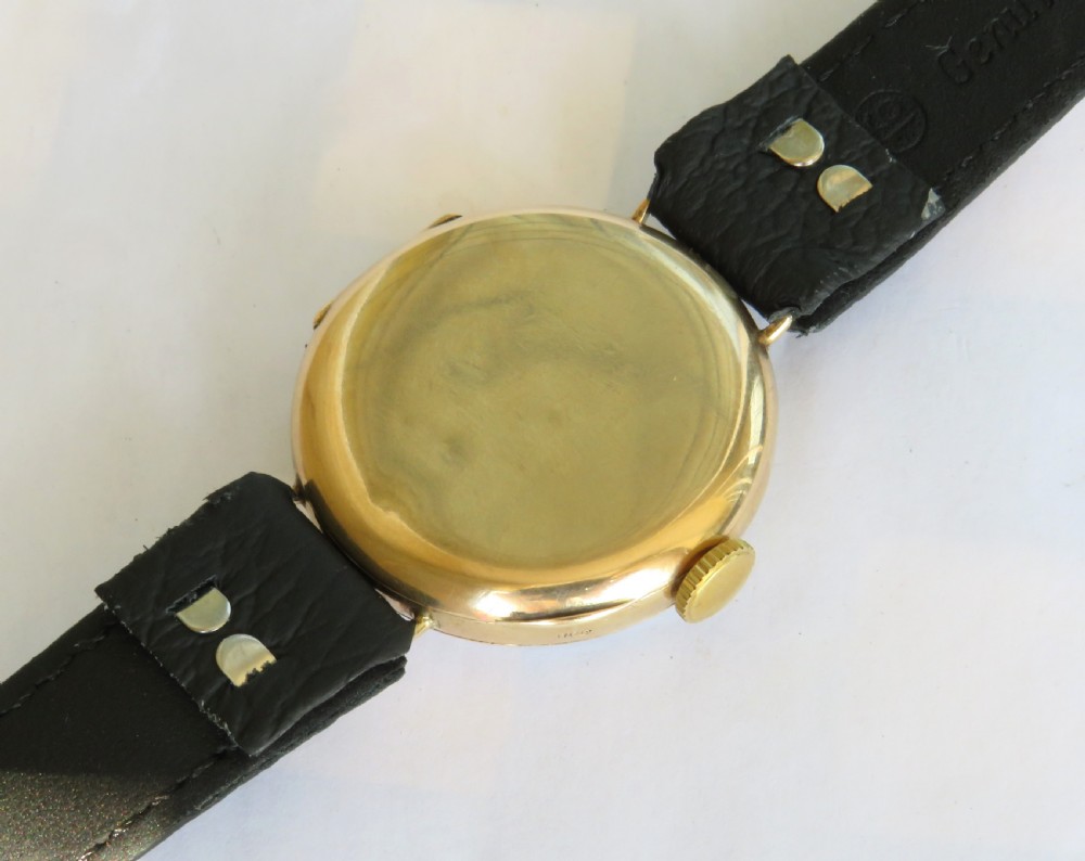Antique 9ct gold wrist watch, 1924 View V