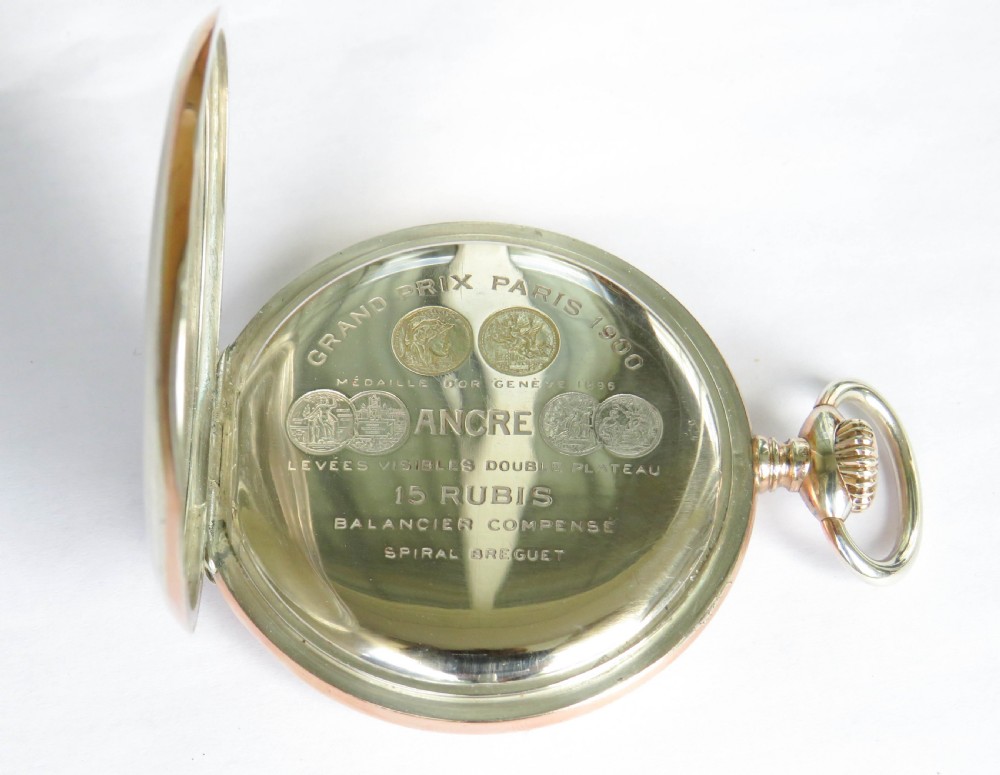 Antique silver Zenith pocket watch, 1928 View IV