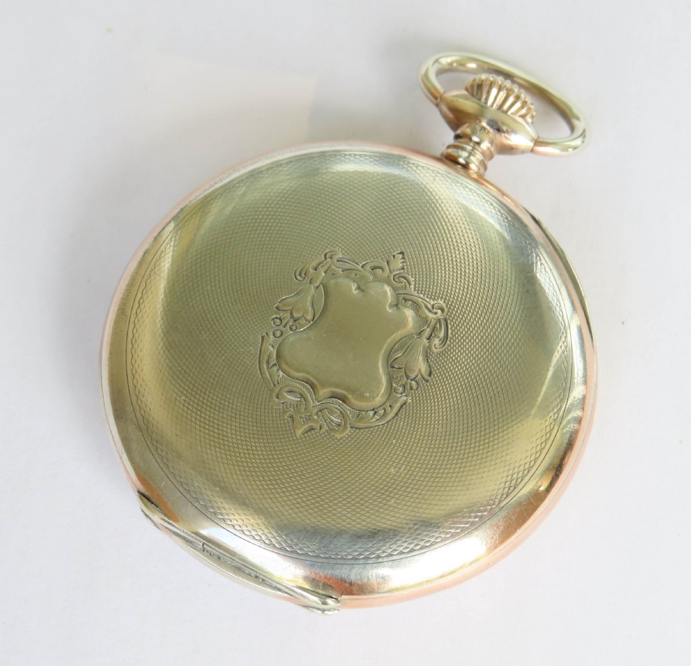 Antique silver Zenith pocket watch, 1928 View VI