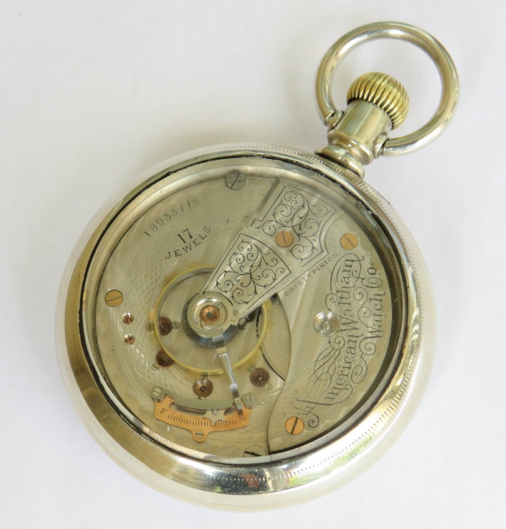 Antique Waltham pocket watch, 1913 View III