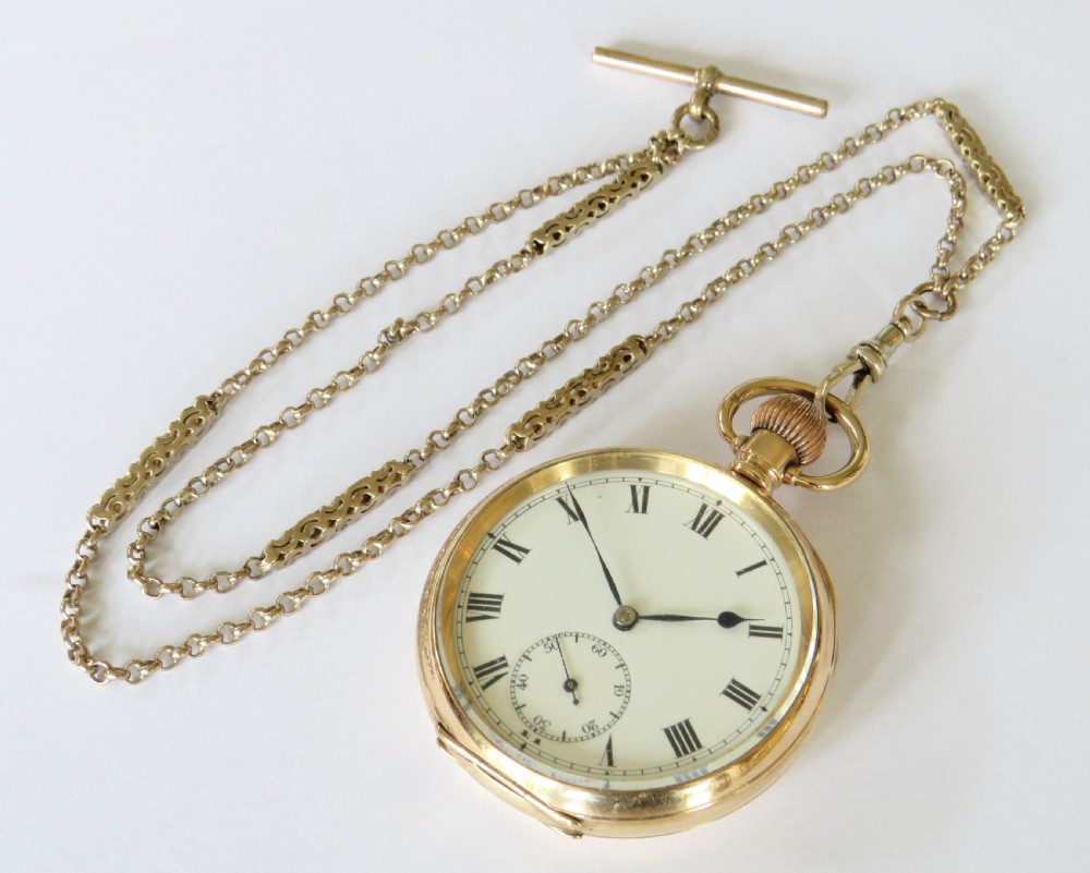 1930s pocket watch and chain View II