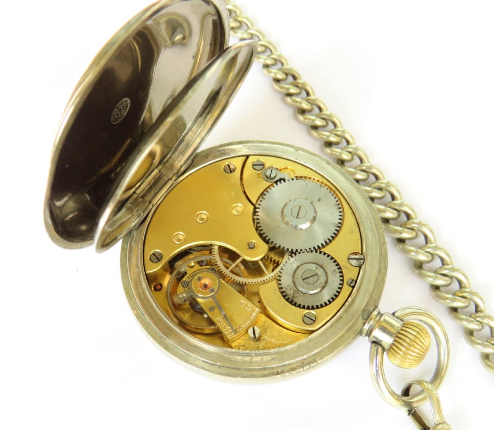 Antique Omega pocket watch and chain, c1900 View IV