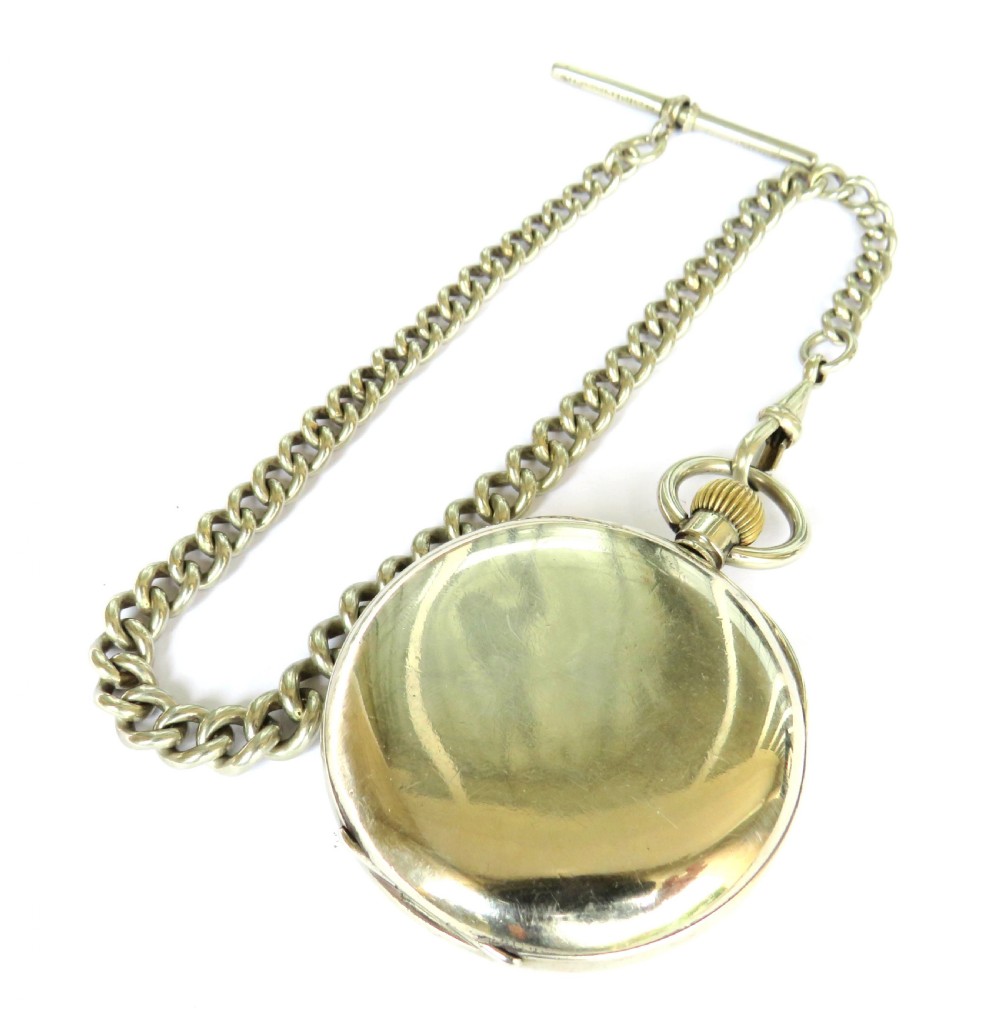 Antique Omega pocket watch and chain, c1900 View V