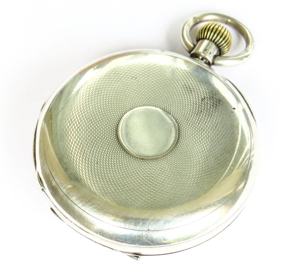 Antique silver Rotherhams half hunter pocket watch View VI
