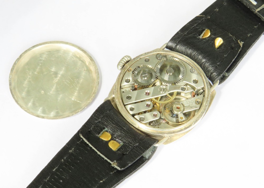 Gents 1920s silver wrist watch View III