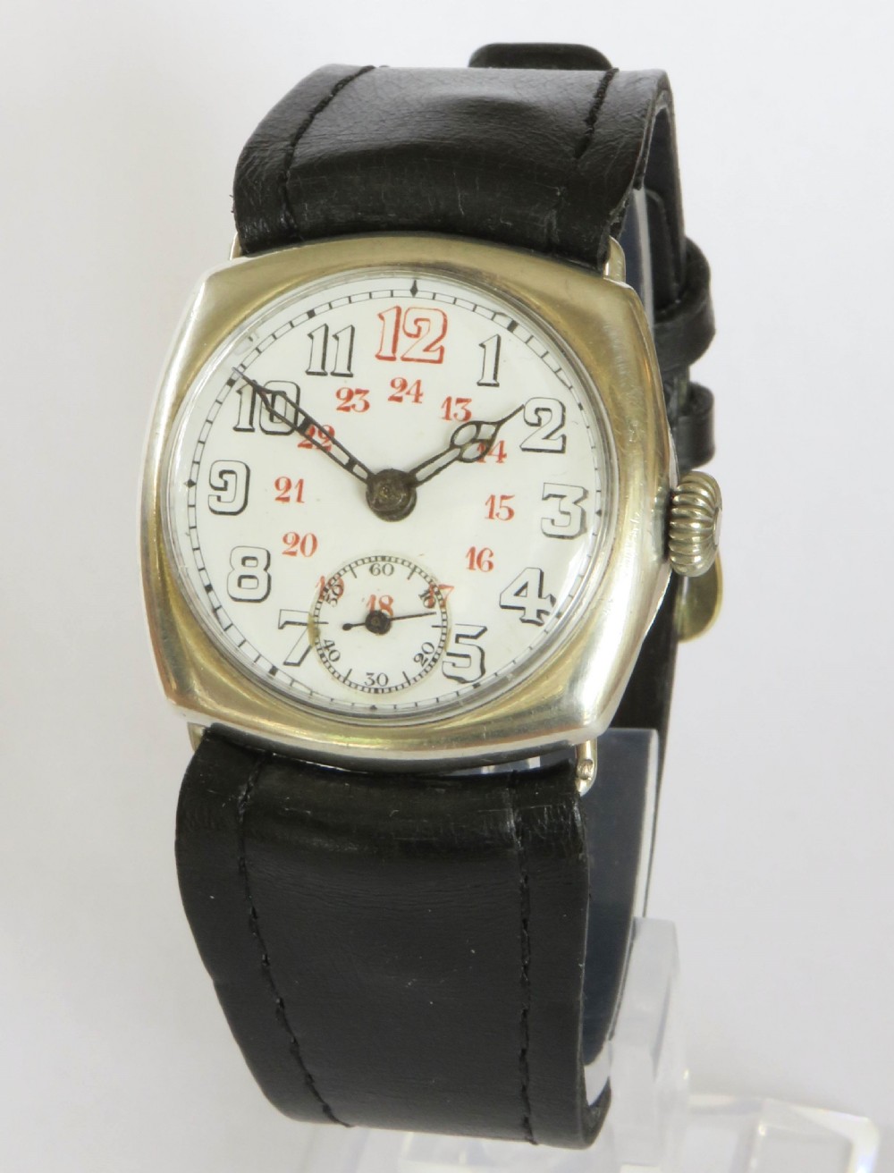 Gents 1920s silver wrist watch