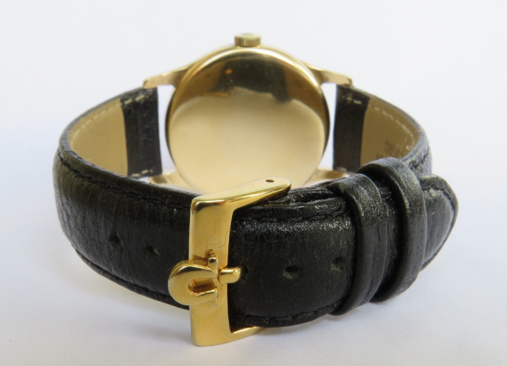 Gents 9ct gold Omega 30T2 wrist watch, 1945 View IV