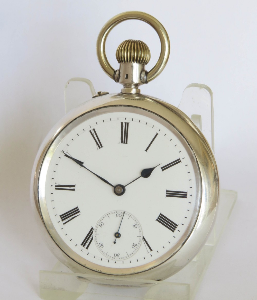 Antique silver pocket watch by Nathan Ruben Fränkel