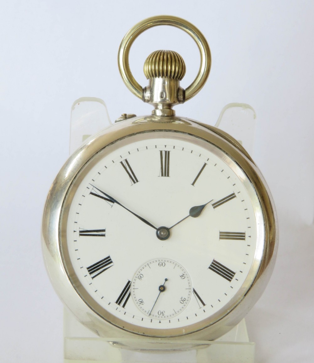 Antique silver pocket watch by Nathan Ruben Fränkel View II