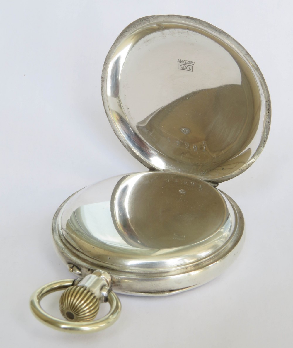 Antique silver pocket watch by Nathan Ruben Fränkel View III