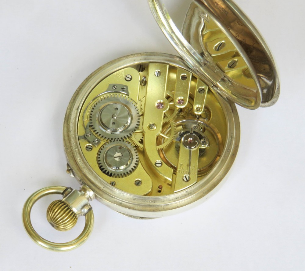 Antique silver pocket watch by Nathan Ruben Fränkel View IV