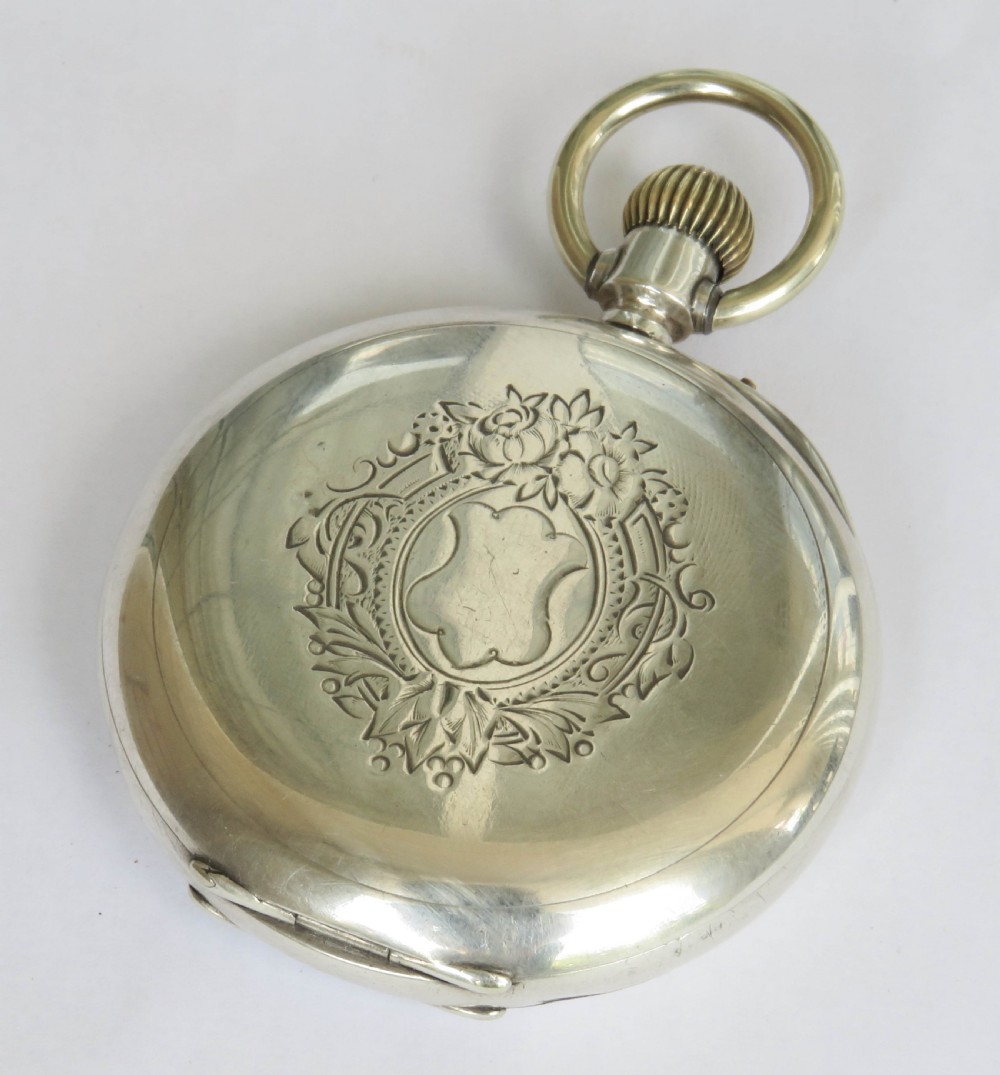 Antique silver pocket watch by Nathan Ruben Fränkel View V
