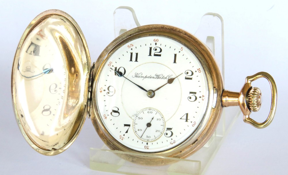 Hampden Watch Co Wm McKinley hunter pocket watch