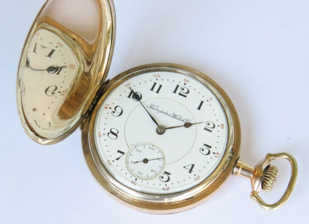 Hampden Watch Co Wm McKinley hunter pocket watch View II