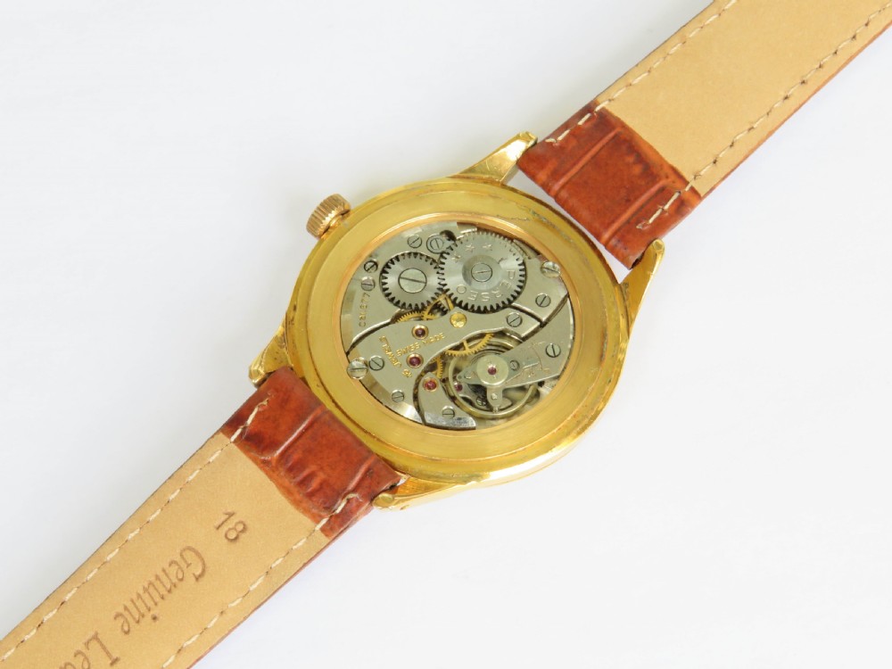 Gents large 1950s Perseo Spirofix wrist watch by Cortebert View III