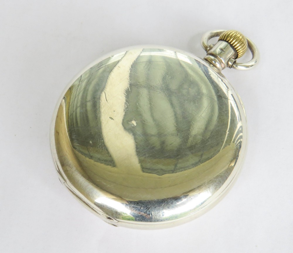 Antique silver Revue half hunter pocket watch View V