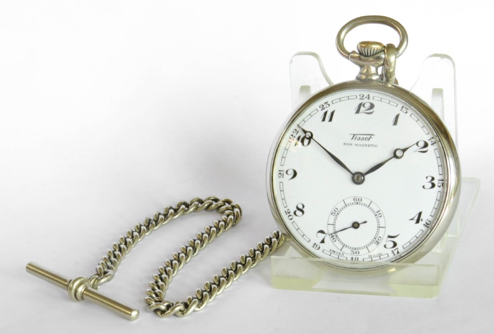 1930s Tissot pocket watch and chain