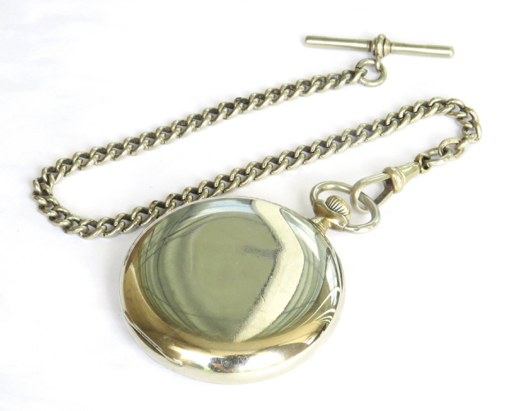 1930s Tissot pocket watch and chain View V