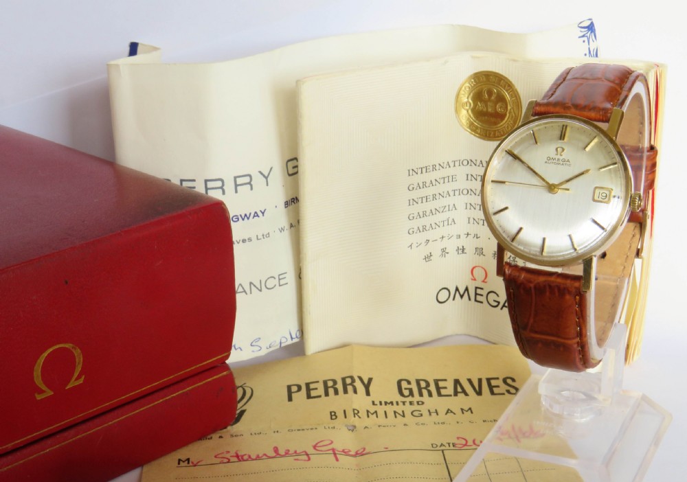 Gents 9ct gold Omega automatic wrist watch, 1966
