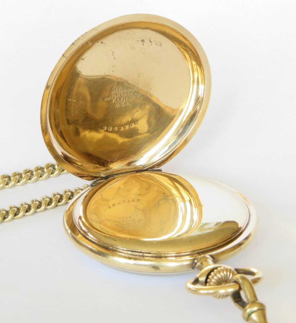 Antique Omega pocket watch and chain View III