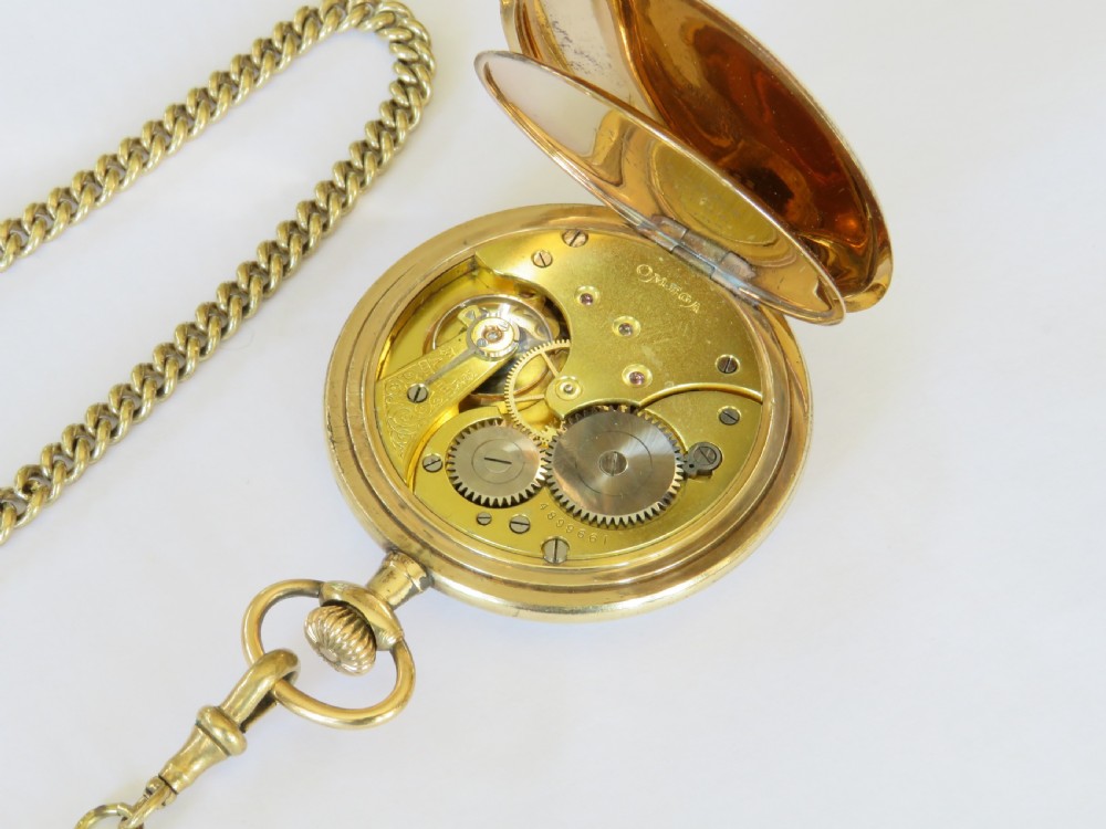 Antique Omega pocket watch and chain View IV