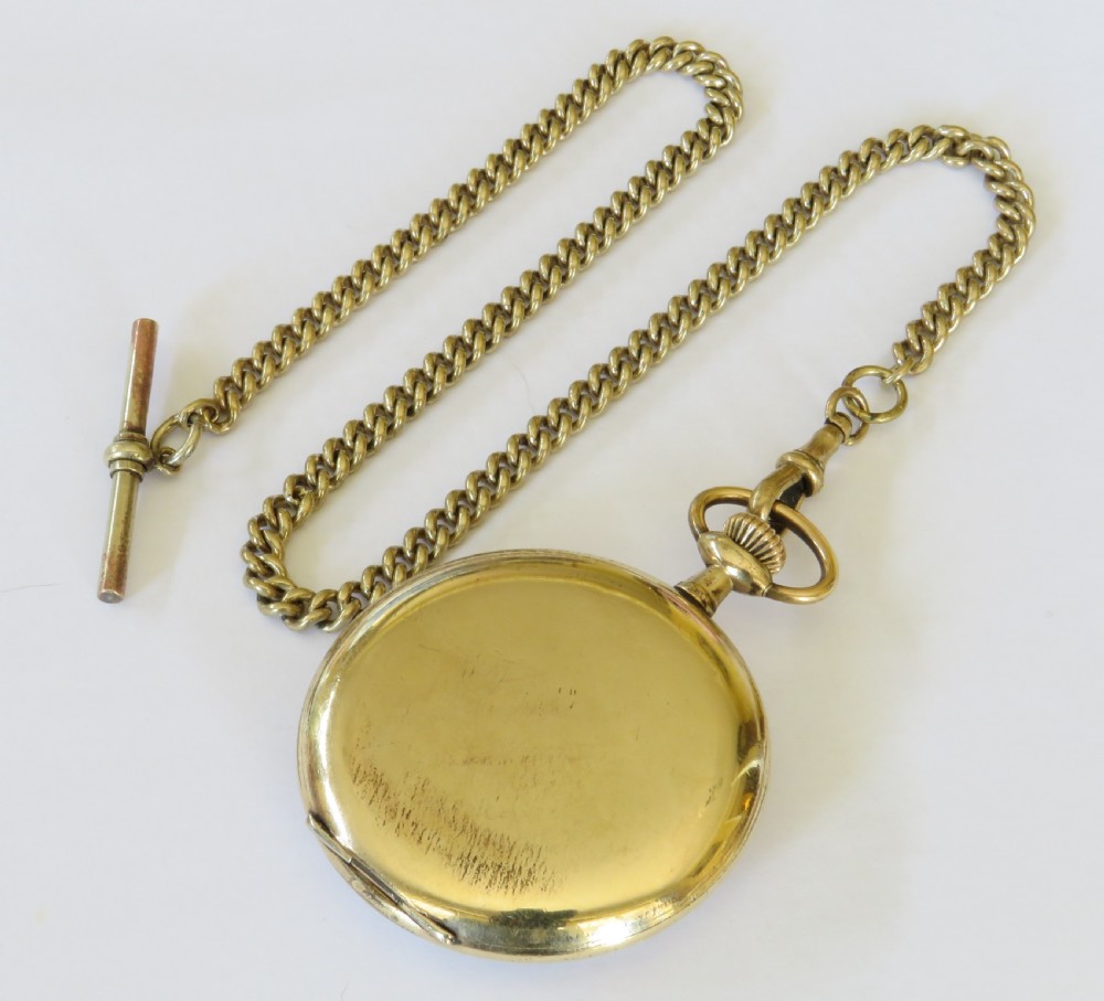 Antique Omega pocket watch and chain View V