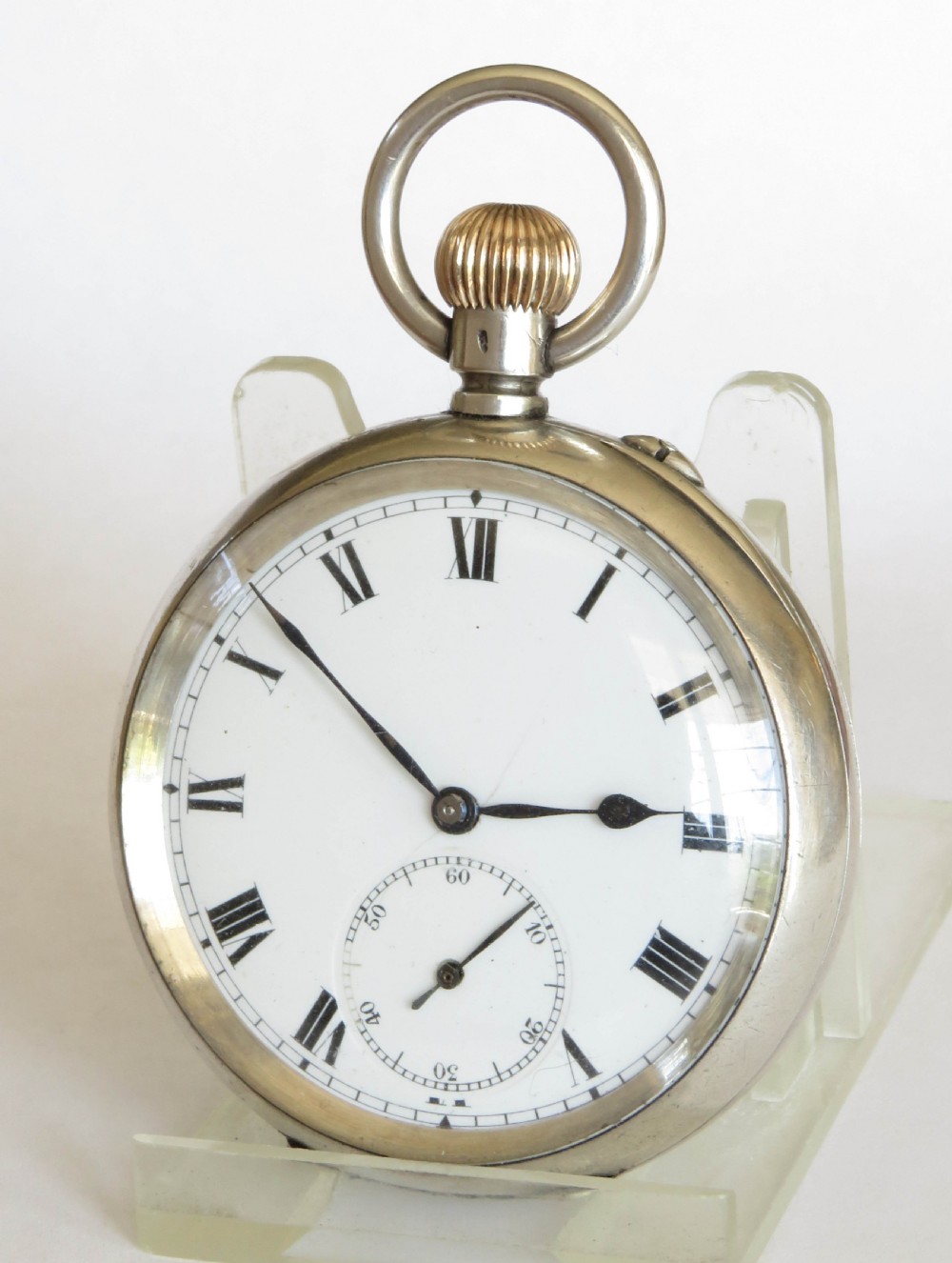 Antique Stauffer & Co IWC silver pocket watch
