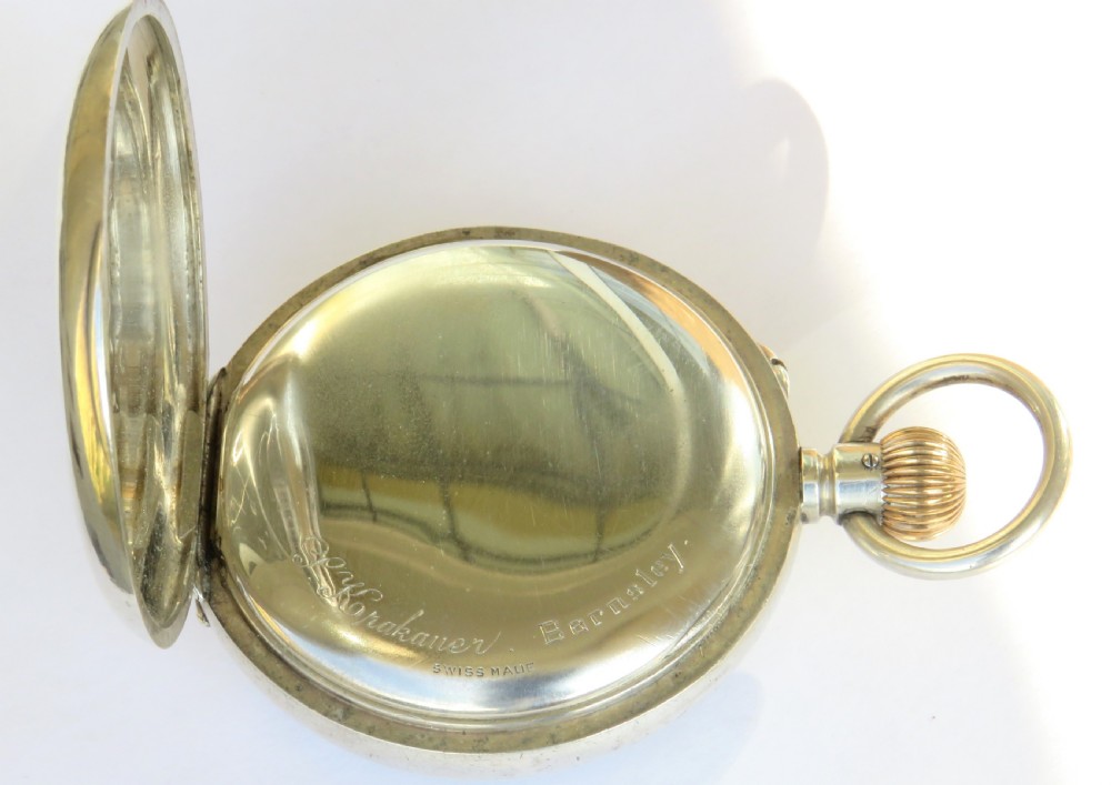 Antique Stauffer & Co IWC silver pocket watch View IV