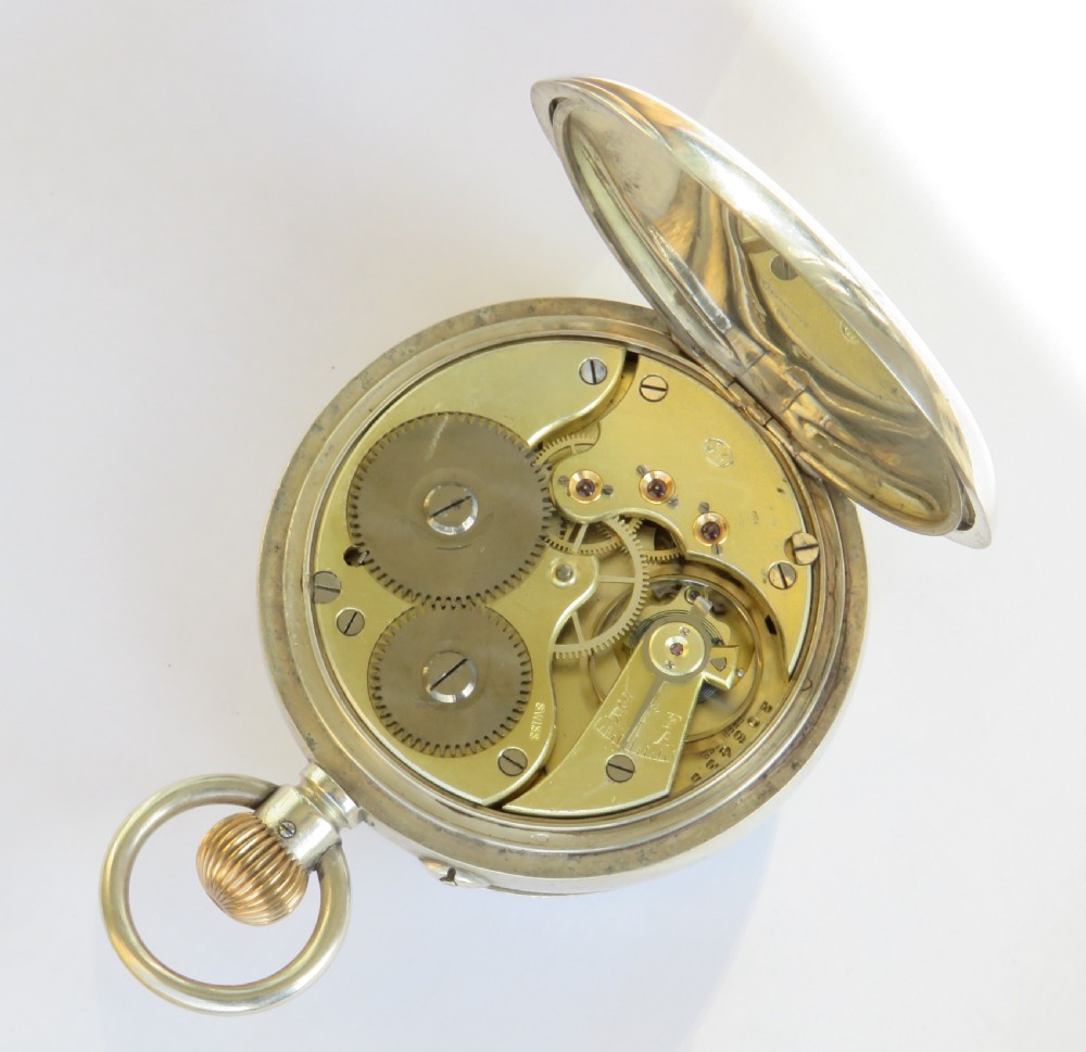 Antique Stauffer & Co IWC silver pocket watch View V