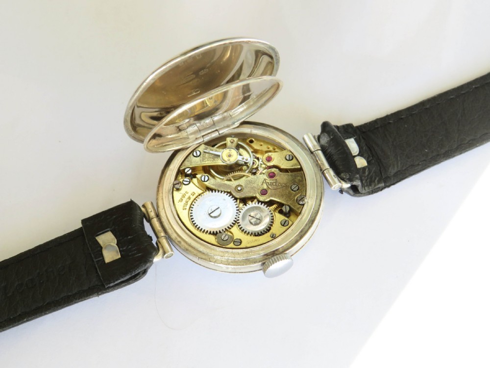 Antique silver Audax gents wrist watch View IV